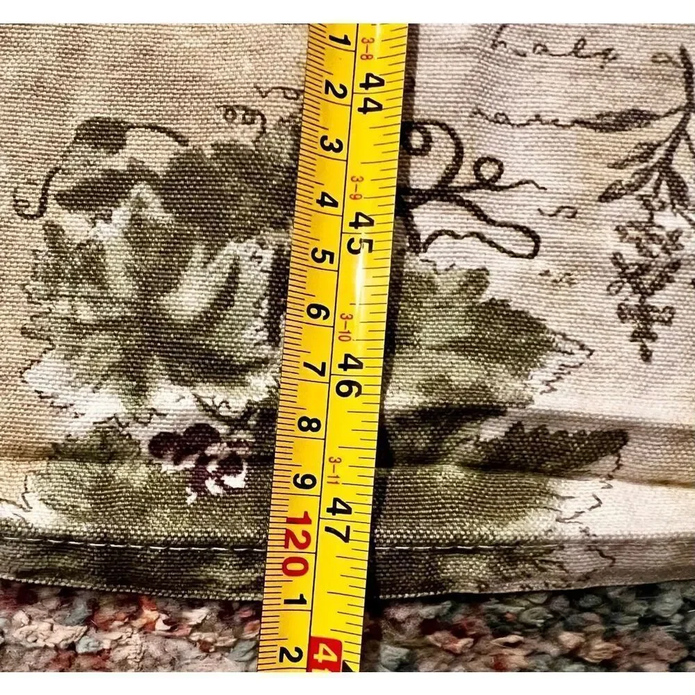 Tuscan Tablecloth Rectangular Grapes Herbs Italy Mediterranean Festive 48”x48”